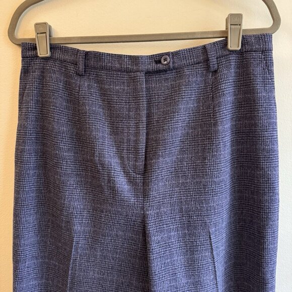 Pendleton VTG 90s Purple Glen Plaid Wool Suit Pants Size 14 - Picture 3 of 8